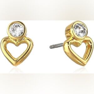 Kate Spade | Womens Cubic Zirconia Shinning Spade Heart Stud Earrings in gold